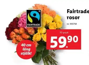 Lidl Fairtrade rosor erbjuda