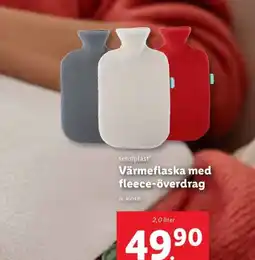 Lidl Värmeflaska med fleece-överdrag erbjuda