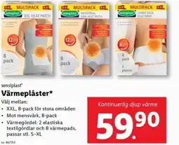 Lidl Sensiplast värmeplåster* erbjuda