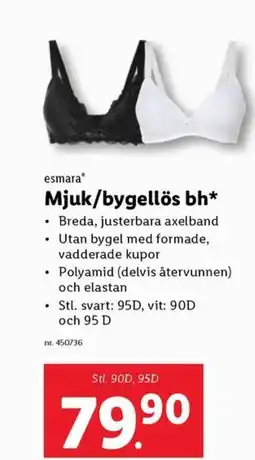 Lidl Esmara mjuk/bygellös bh* erbjuda