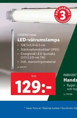 Lidl LIVARNO home LED-våtrumslampa erbjuda