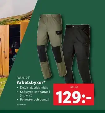 Lidl PARKSIDE Arbetsbyxor* erbjuda