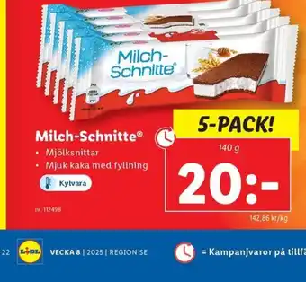 Lidl Mjuk kaka med fyllning Kylvara erbjuda