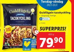 Lidl Guld Fågeln TACOKYCKLING erbjuda