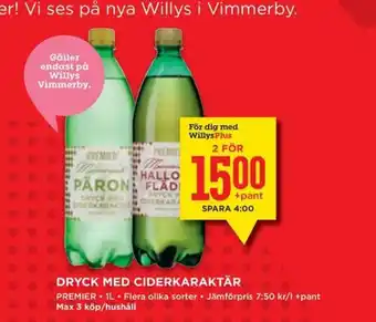 Willys Dryck med ciderkaraktär erbjuda