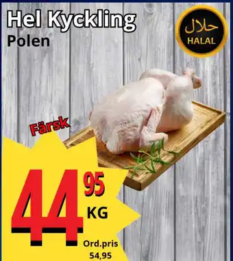 Supergrossen Hel Kyckling erbjuda