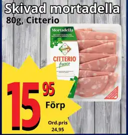 Supergrossen Skivad mortadella erbjuda