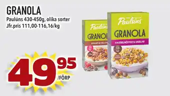 Supergrossen GRANOLA erbjuda