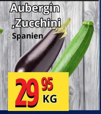 Supergrossen Aubergin, Zucchini erbjuda