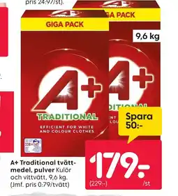 Rusta A+ Traditional tvätt- medel, pulver erbjuda