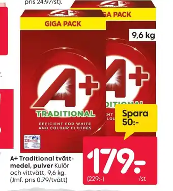 Rusta A+ Traditional tvätt- medel, pulver erbjuda