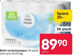 Rusta Refin toalettpapper 24-pack erbjuda