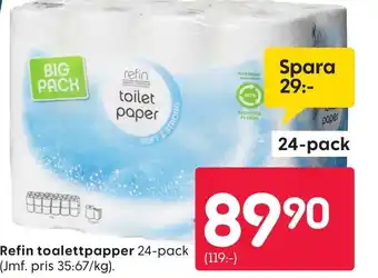 Rusta Refin toalettpapper 24-pack erbjuda