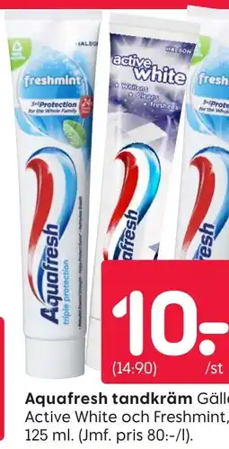 Rusta Aquafresh tandkräm erbjuda