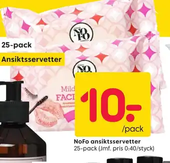 Rusta NoFo ansiktsservetter 25-pack erbjuda