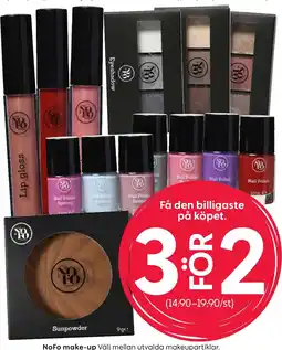 Rusta NoFo make-up Välj mellan utvalda makeupartiklar. erbjuda