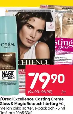 Rusta L'Oréal Excellence, Casting Creme Gloss & Magic Retouch hårfärg erbjuda