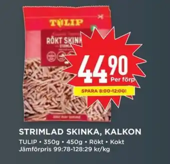 Willys TULIP Strimlad skinka, kalkon erbjuda