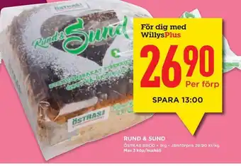 Willys ÖSTRAS BRÖD Rund & sund erbjuda