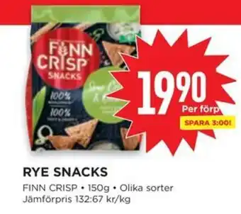 Willys FINN CRISP Rye snacks erbjuda