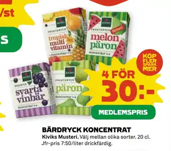 Coop BÄRDRYCK KONCENTRAT erbjuda