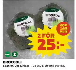 Coop BROCCOLI erbjuda