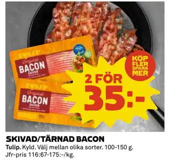 Coop SKIVAD/TÄRNAD BACON erbjuda