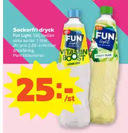 Stora Coop Sockerfri dryck erbjuda