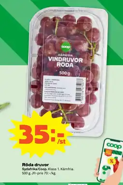 Stora Coop Röda druvor erbjuda