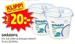 ICA Kvantum ICA Gräddfil erbjuda