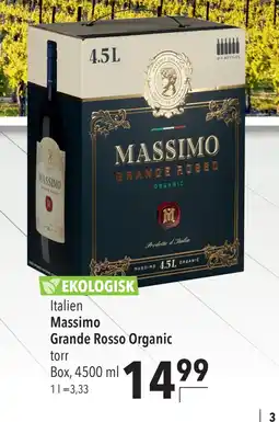 Citti Massimo Grande Rosso Organic erbjuda