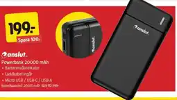 Jula Powerbank 20000 mAh erbjuda