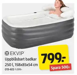 Jula Uppblåsbart badkar 250 l, 158x85x54 cm erbjuda