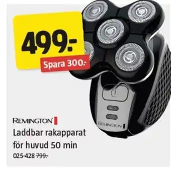 Jula REMINGTON Laddbar rakapparat för huvud 50 min erbjuda