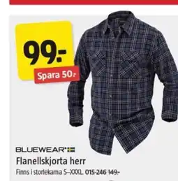 Jula BLUEWEAR':= Flanellskjorta herr erbjuda