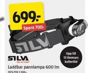 Jula Laddbar pannlampa 600 Im erbjuda