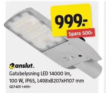 Jula Anslut. gatubelysning led 14000 lm, erbjuda