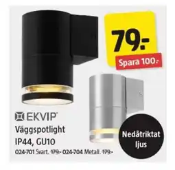 Jula EKVIP Väggspotlight IP44, GU10 erbjuda