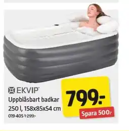 Jula EKVIP Uppblåsbart badkar erbjuda