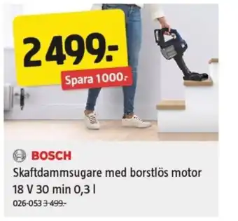 Jula Skaftdammsugare med borstlös motor 18 V 30 min erbjuda