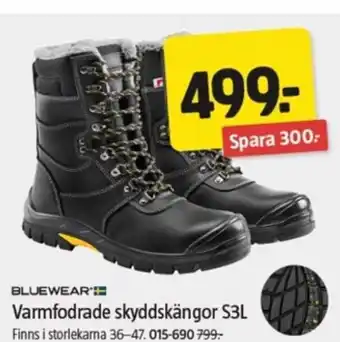 Jula BLUEWEAR Varmfodrade skyddskängor S3L erbjuda