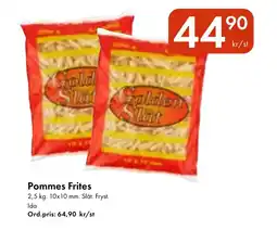 Snabbgross Pommes Frites erbjuda