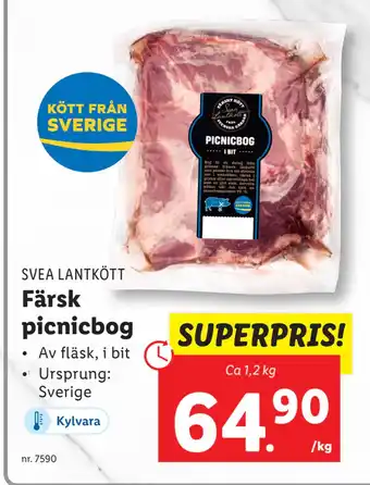 Lidl Färsk picnicbog erbjuda