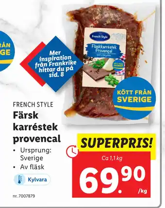 Lidl Färsk karréstek provencal erbjuda