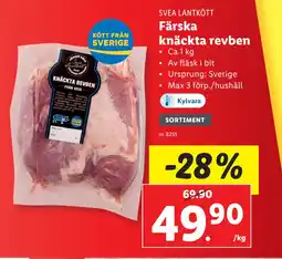 Lidl Färska knäckta revben erbjuda