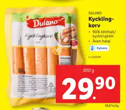 Lidl Kycklingkorv erbjuda