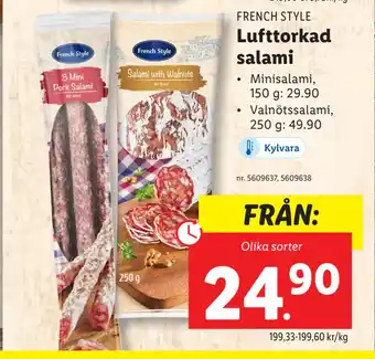 Lidl Lufttorkad salami erbjuda