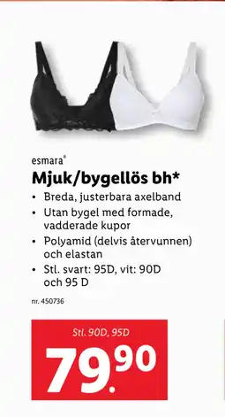 Lidl Mjuk/bygellös bh erbjuda