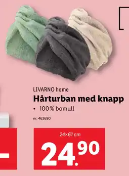 Lidl Hårturban med knapp erbjuda