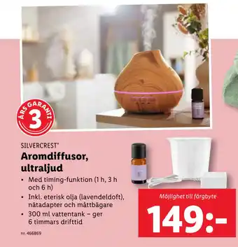 Lidl Aromdiffusor, ultraljud erbjuda